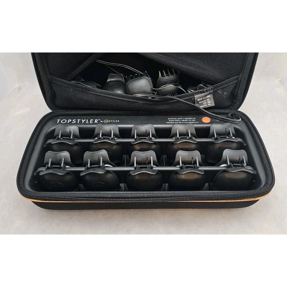TopStyler by Instyler Heated Ceramic Styling Shells Hair 15 Curlers with Case - Picture 3 of 6